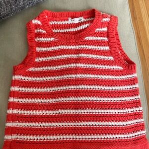 Striped Red and White Kids Tank Top